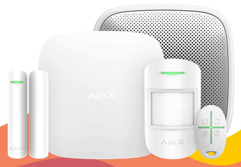 AJAX SYSTEMS – StarterKit avec StreetSiren, Blanc - Offre Rentrée Janvier 2026